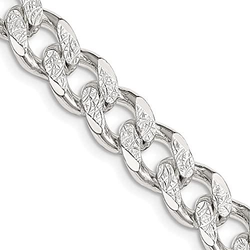 【並行輸入品】ICE CARATS 925スターリングシルバー 9.15mm カーブチェーンネックレス ペンダントチャーム ファンシー ファインの画像