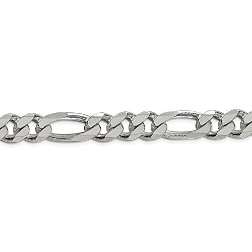 【並行輸入品】925スターリングシルバー10.75?MMフィガロチェーンネックレス Diamond2Deal Sterling Silver 1_4