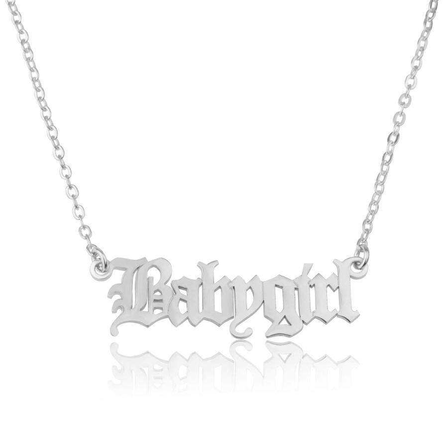 【並行輸入品】古い英語名前ネックレスカスタムMade Any Name Beleco Jewelry Old English Name Neck
