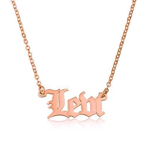 【並行輸入品】古い英語名前ネックレスカスタムMade Any Name Beleco Jewelry Old English Name Neck