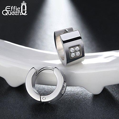 【並行輸入品】gemmart 316lステンレススチールメンズレディース小さな円Q & Qファッションイヤリング Gemmart 316L Stの画像