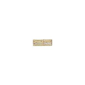 【並行輸入品】新しい10 Kイエローゴールド20 mm幅長方形Last Supperスタッドイヤリング6225 21 MM WIDE DIAMOの画像