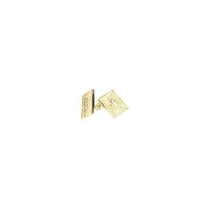 【並行輸入品】新しい10 Kイエローゴールド20 mm幅長方形Last Supperスタッドイヤリング6225 21 MM WIDE DIAMOの画像