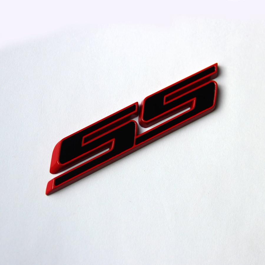 【並行輸入品】Yoaoo 1 x OEM SSエンブレムバッジ3d Camaro ChevroletシリーズレッドフレームSS Red Lineの画像