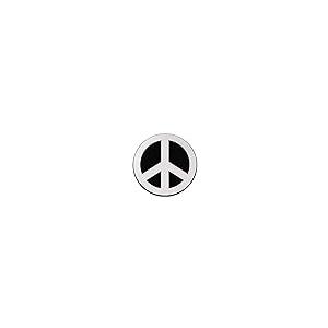 【並行輸入品】平和シンボルクロームオートエンブレム   4 \" x 4 \" Peace Symbol Plastic Auto Emblemの画像