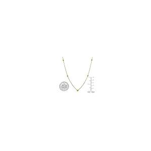 【並行輸入品】[Dazzlingrock Collection] レディース 10Kイエローゴールドラウンドペリドットネックレス Dazzlinの画像