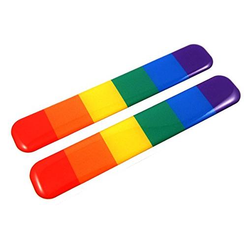 【並行輸入品】Pride Gay Lesbianドーム型デカールエンブレム樹脂車ステッカー5 \" x 0.82 \" 2pc。 Pride Gayの画像