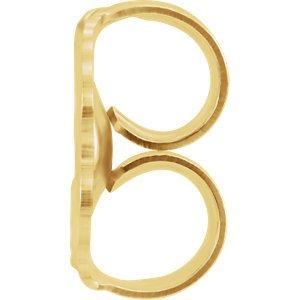 【並行輸入品】Initial Letter ' s ' 14?Kイエローゴールドスタッドイヤリング(イヤリング) Initial Letterの画像