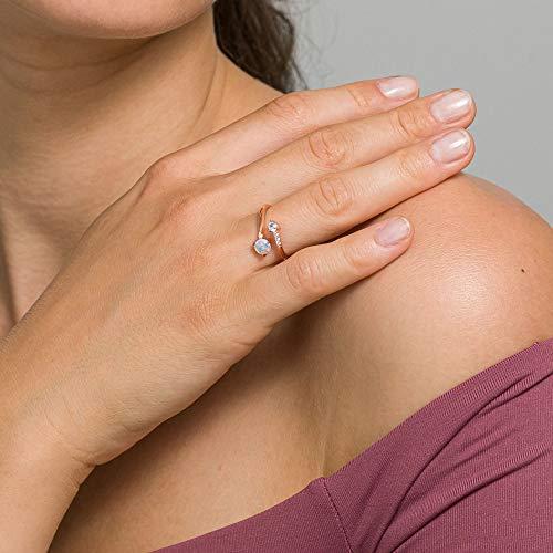 【並行輸入品】PAVOI 14Kゴールドメッキ 調節可能な人工オパールリング | スタッキングリング | ゴールドリング レディース， ゴールド_4