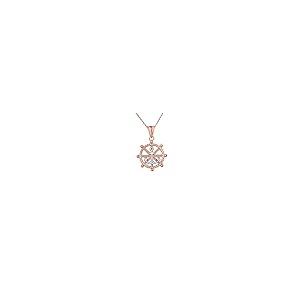 【並行輸入品】Fine Ship's Roped Helm and Anchor チャームペンダントネックレス 14k ツートーン ローズゴールの画像
