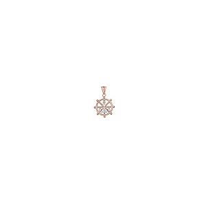 【並行輸入品】Fine Ship's Roped Helm and Anchor チャームペンダントネックレス 14k ツートーン ローズゴールの画像