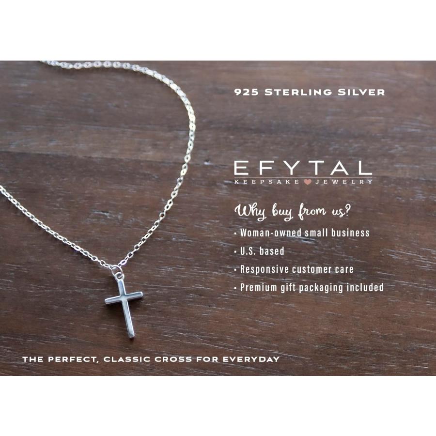 【並行輸入品】EFYTAL 小さな十字架ネックレス レディース ガールズ 10代の女の子への堅信礼のギフト 女の子への最初の聖体拝の洗礼のギフト_3