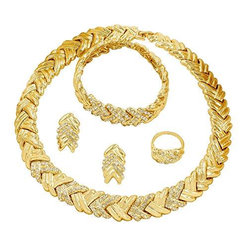 並行輸入品】Liffly ファッションクリスタルジュエリーセット 18K