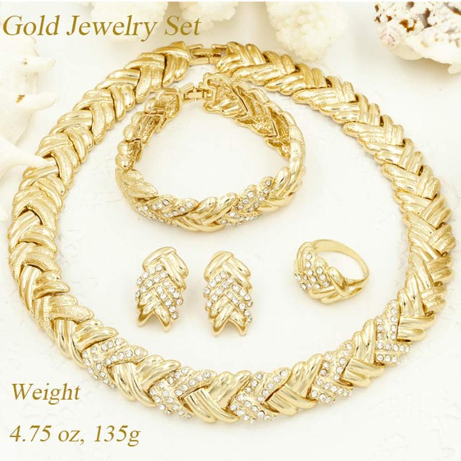 並行輸入品】Liffly ファッションクリスタルジュエリーセット 18K