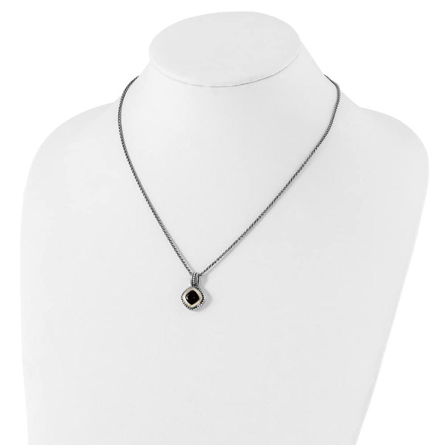 【並行輸入品】Diamond2Deal Sterling Silver and 14k Gold Garnet Necklace Fine J_9