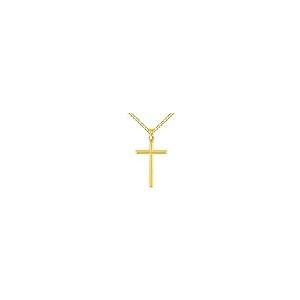 【並行輸入品】Jewelry America 14K Yellow Gold Classic Latin Plain Cross Pendanの画像
