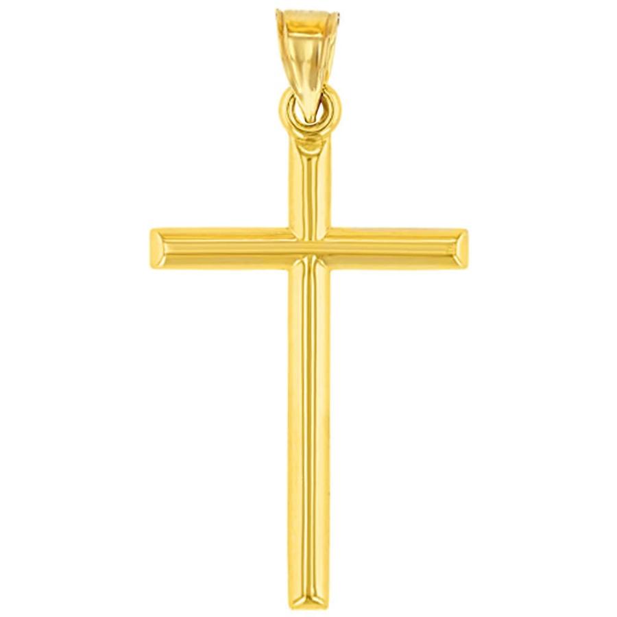 【並行輸入品】Jewelry America 14K Yellow Gold Classic Latin Plain Cross Pendanの画像