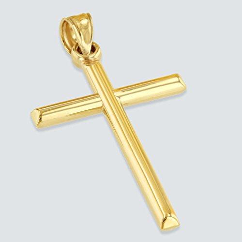 【並行輸入品】Jewelry America 14K Yellow Gold Classic Latin Plain Cross Pendanの画像