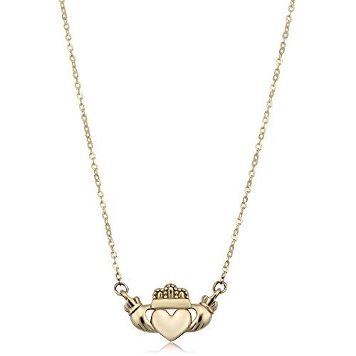 【並行輸入品】Kooljewelry 14K イエローゴールド クラダネックレス (16インチまたは18インチに調整可能)， 金属 Koolje_1