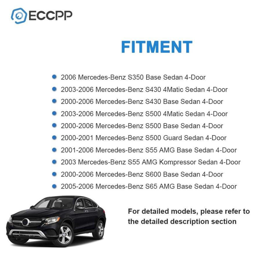 【並行輸入品】ECCPP エアサスペンションストラットスプリングエアショックアブソーバー 2個 リアフィット 2006 メルセデスベンツ S35_3