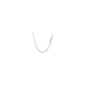 【並行輸入品】18k Yellow Solid Gold Mirror Box Chain Necklace, 0.8mm, 18" Jewelの画像