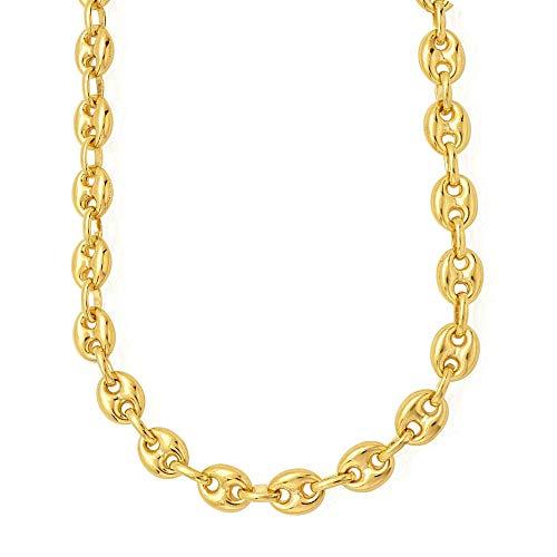 【並行輸入品】14k Yellow Gold Mariner Link Chain Mens Bracelet 4.7mm, 10" Jewelの画像