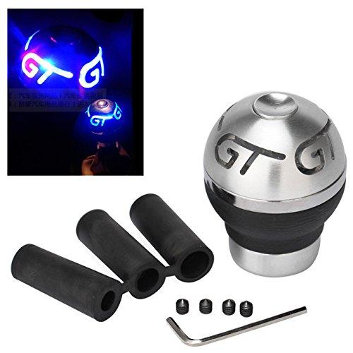 【並行輸入品】CFUSMOTO ユニバーサルGTプリントレッドLEDライトギアシフトノブアルミPUレザーマニュアルトランスミッションシフター Cの画像