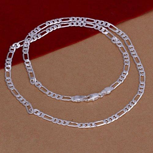 【並行輸入品】Cutesmile ファッションジュエリー 16 30インチ フィガロチェーンネックレス 4mm 925スターリングシルバー フィ_7
