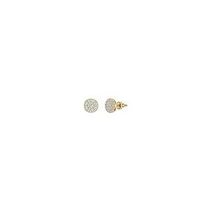 【並行輸入品】ラウンドクラスタPav〓ダイヤモンドイヤリング1 /2 Ctw 14 K Solidゴールド(I、i1 ) 14K Diamondの画像