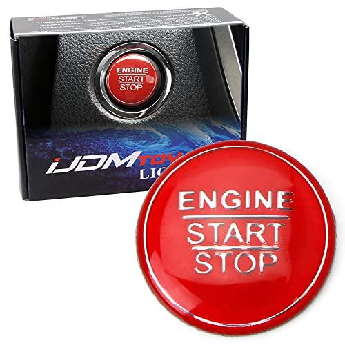 【並行輸入品】iJDMTOY (1) グロスレッド キーレスエンジン プッシュスタートボタンカバー トヨタ カムリ タコマ プリウス アバロンの画像