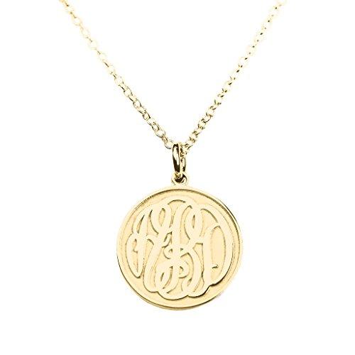 【並行輸入品】14?KゴールドLarge Embossedモノグラムペンダントby jewlr TSD 14K Yellow Gold Largの画像