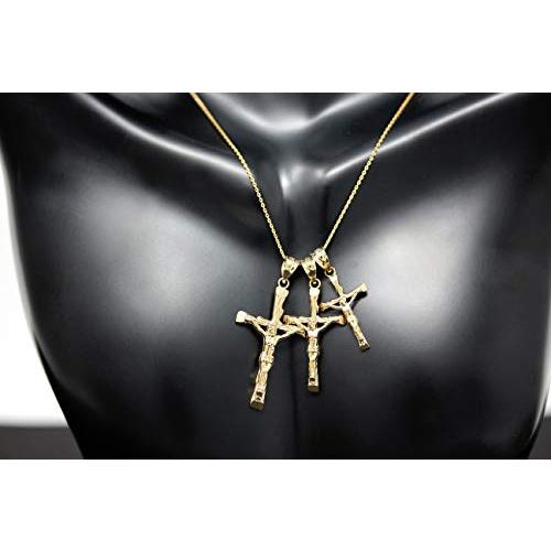 【並行輸入品】CaliRoseJewelry 10Kゴールド 十字架上のキリスト像 テクスチャペンダント 3 CaliRoseJewelry 1_7