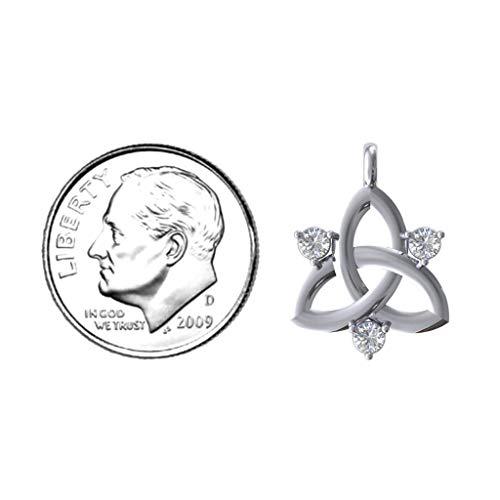 【並行輸入品】JEWLR スターリングシルバー スリーストーン クラシック ケルト トリニティ ノット ペンダント パーソナライズされた誕生石付の画像
