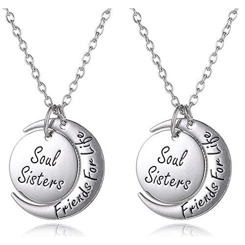 【並行輸入品】Soul Sisters Friends Life シルバートーンマッチングネックレス ジュエリーギフト 永遠の友人、BFF、Be_1
