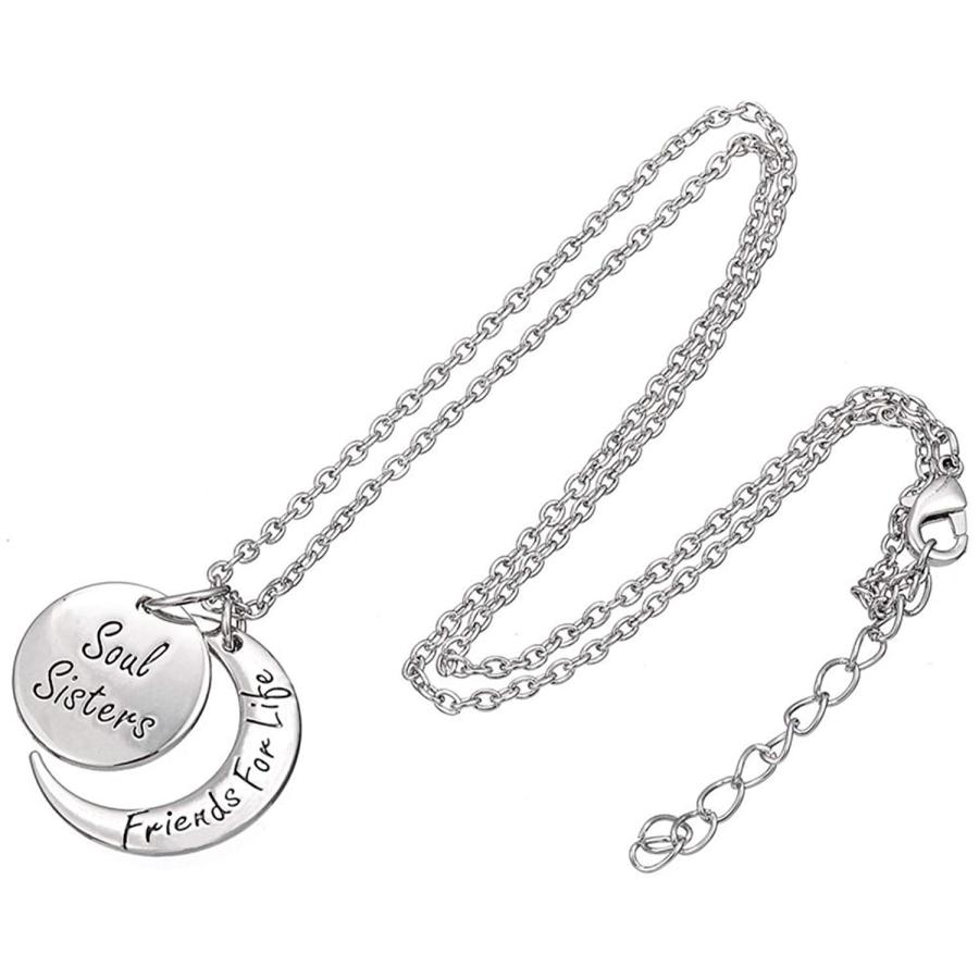 【並行輸入品】Soul Sisters Friends Life シルバートーンマッチングネックレス ジュエリーギフト 永遠の友人、BFF、Be_3