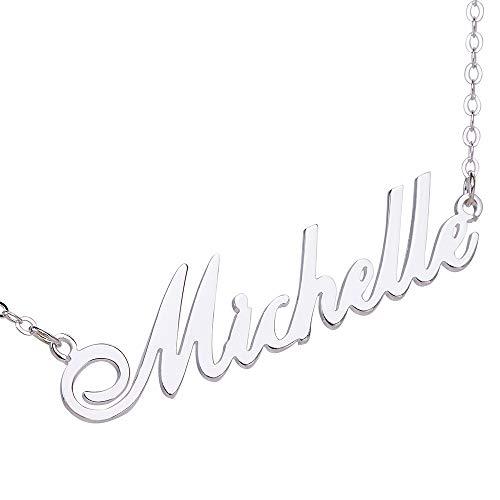 【並行輸入品】Personalized Name Necklace Custom Necklace for Women/Men Rose Go