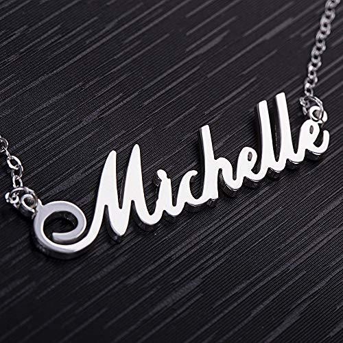 【並行輸入品】Personalized Name Necklace Custom Necklace for Women/Men Rose Go