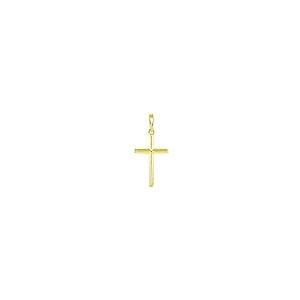 【並行輸入品】14K ソリッドイエローゴールド トラディショナル シンプル 宗教的 クロスペンダント フィガロチェーンネックレス付き Jewel_5