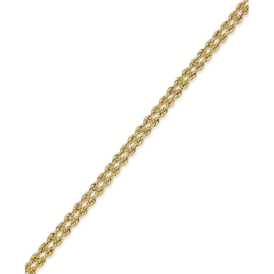【並行輸入品】MCS Jewelry 14カラット ソリッドイエローゴールド 2列ロープチェーンブレスレット 5.0mm (長さ:7インチまたはの画像