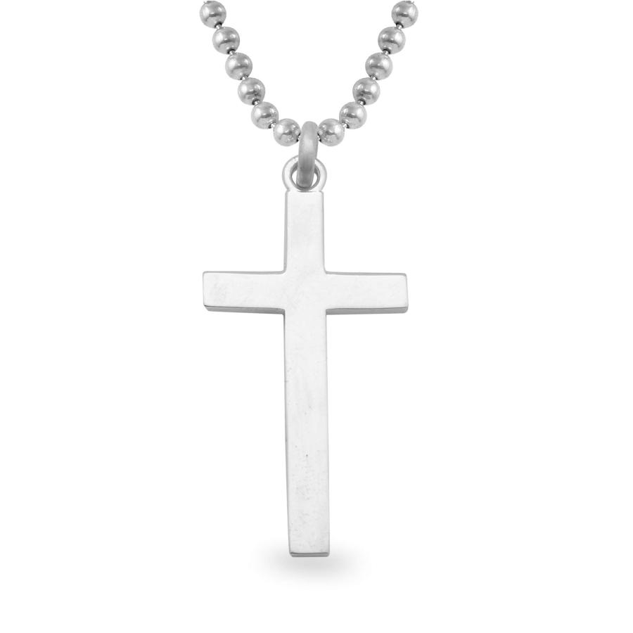 並行輸入品】A&G ロックスターリングシルバー 大きなクロスペンダント