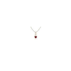 【並行輸入品】[ANGARA] ルビーインフィニティハートペンダントダイヤモンド付き|14Kイエローゴールド Angara Ruby Infin_2