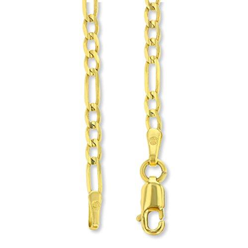 【並行輸入品】14K イエローゴールド ローマカトリック 十字架 イエスキリストペンダント フィガロネックレス, Yellow Gold Jewの画像