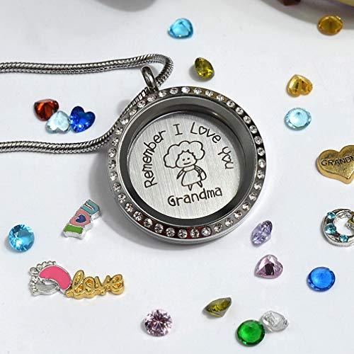 【並行輸入品】Jolin Living メモリフローティングロケットネックレスペンダント チャームと24個の誕生石付き 女性や女の子へのギフトに_7