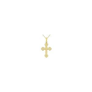 【並行輸入品】14K イエローゴールド テクスチャード加工フィリグリー オーソドックスな十字架ペンダントネックレス Jewelry Americ_2