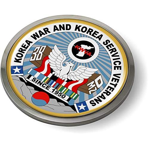 【並行輸入品】Korean War Veteran 3D Domed CAR Emblem Badge Sticker Chrome Meta_7