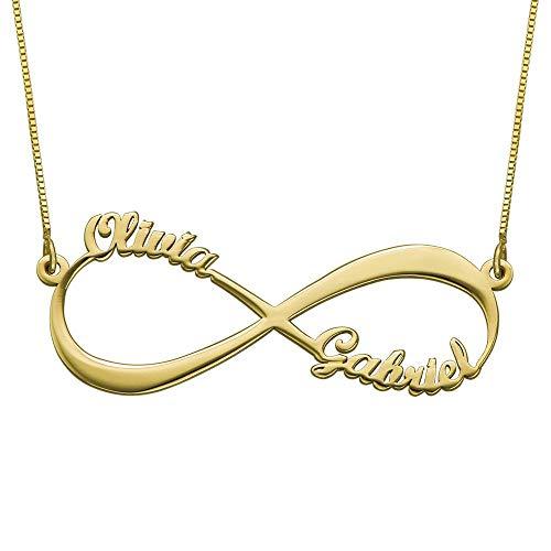 【並行輸入品】MyNameNecklace Women's Couples Infinity Pendant Necklace in 14Kの画像