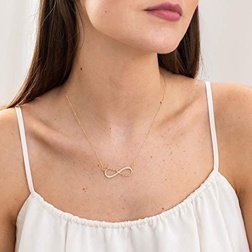 【並行輸入品】MyNameNecklace Women's Couples Infinity Pendant Necklace in 14Kの画像