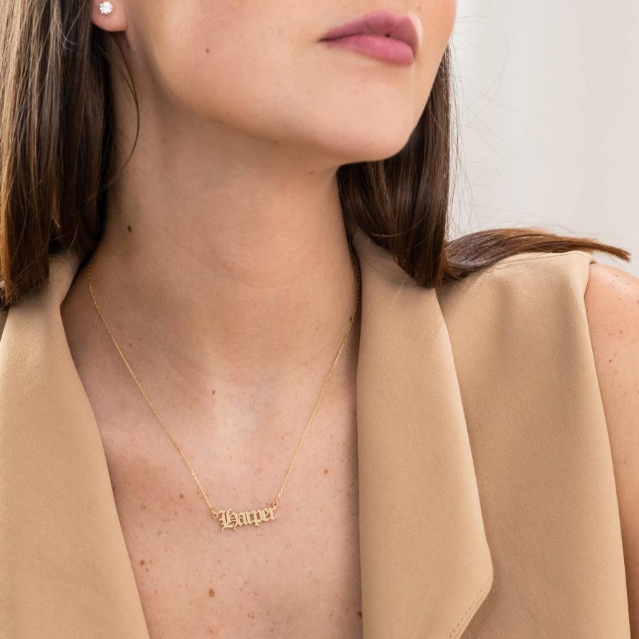 【並行輸入品】MyNameNecklace Women's Couples Infinity Pendant Necklace in 14Kの画像