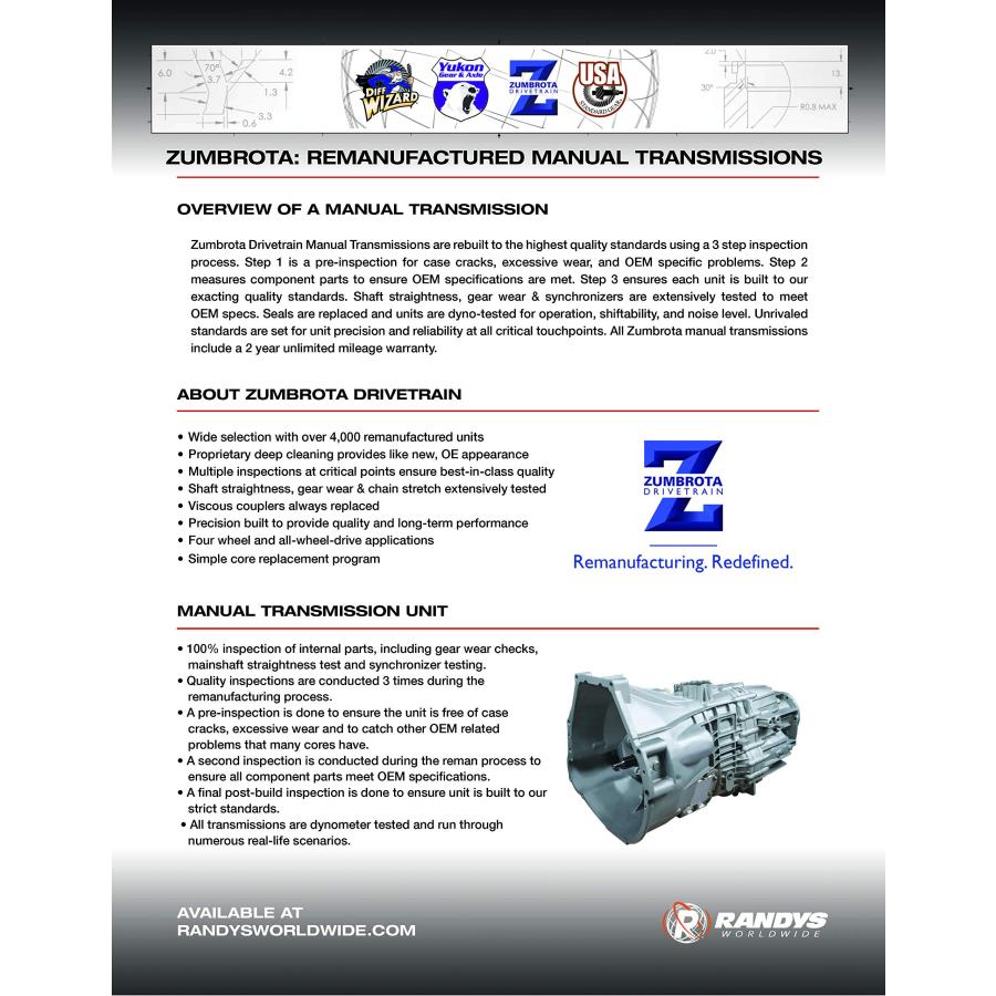 【並行輸入品】USA Standard ZMBK157WS Manual Transmission Rebuild Kitsの画像