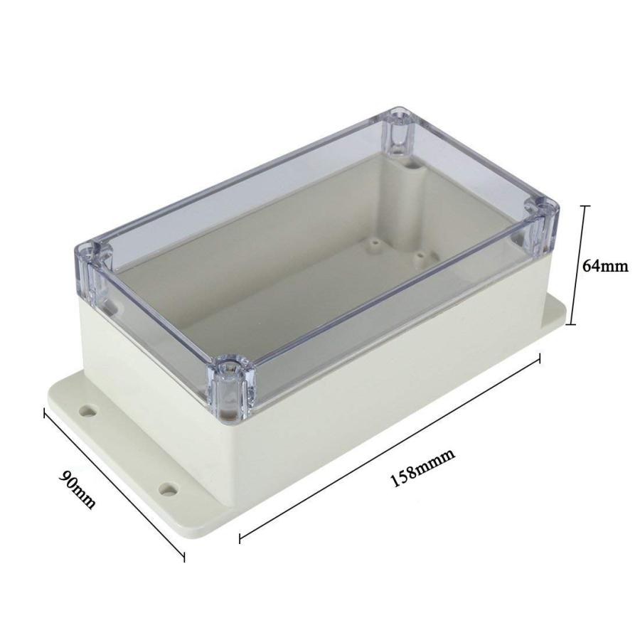 クリアカバー ジャンクションボックス IP65 防水 ABS プロジェクトケース エンクロージャー 壁用マウントパネル付き 並行輸入品 【Nineleaf】